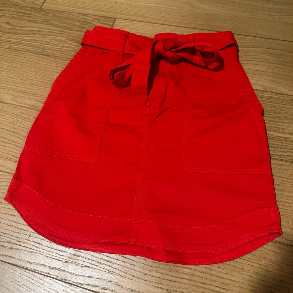 Red Cargo Skirt